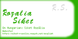 rozalia siket business card